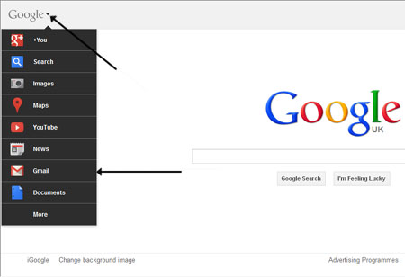 Google drop down list
