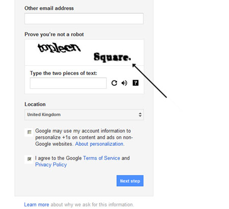 Captcha code