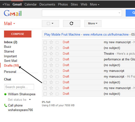 Email drafts