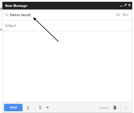 Email 'to' box