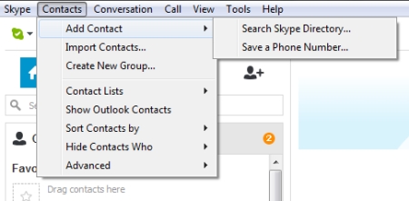 Add contact on skype