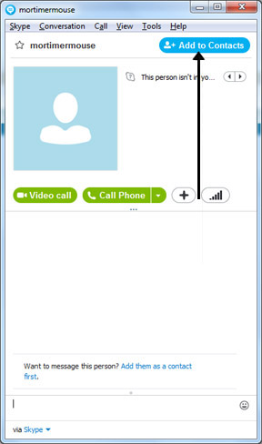 Skype add to contacts