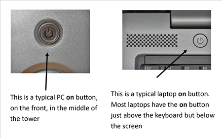 PC and Laptop on button