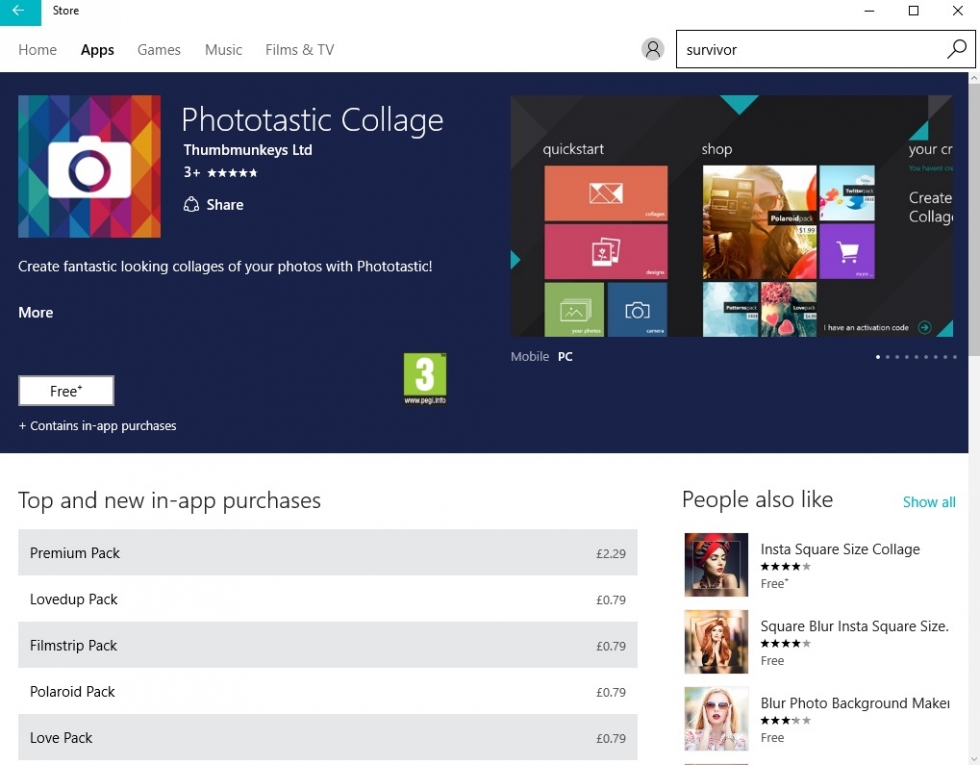 Music app available for download from the Microsoft Store