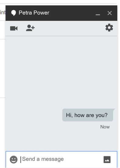 Gmail chat window dialogue