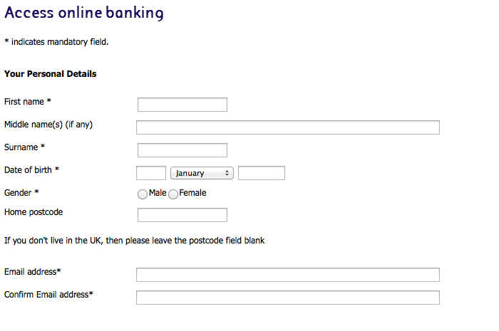 Adding personal details to a NatWest internet banking account