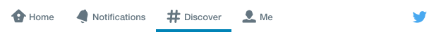 Discover tab on Twitter homepage