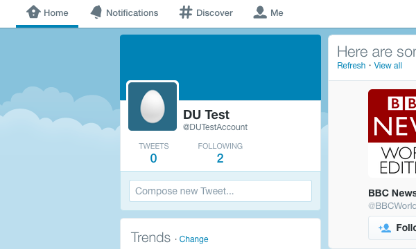 Compose new tweet on Twitter homepage