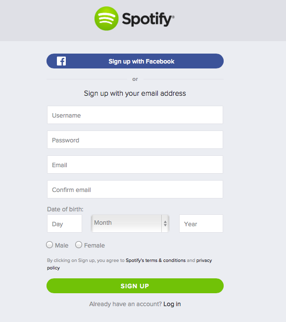 Sign up - Spotify