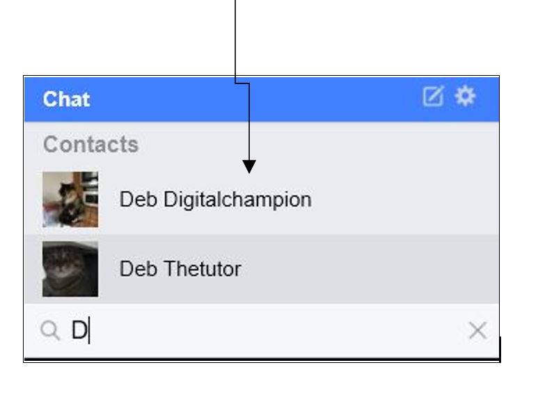 Click on a contact to start a chat 