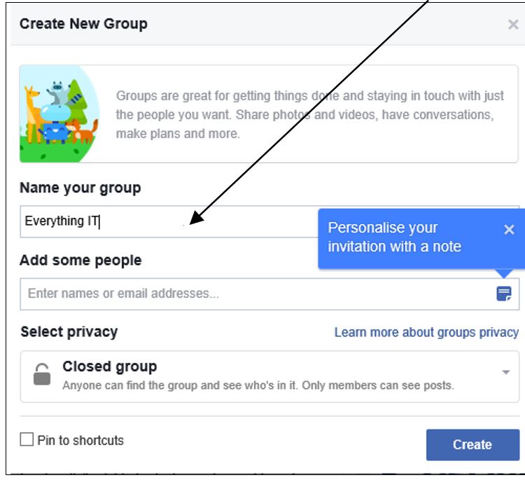 create a new group 