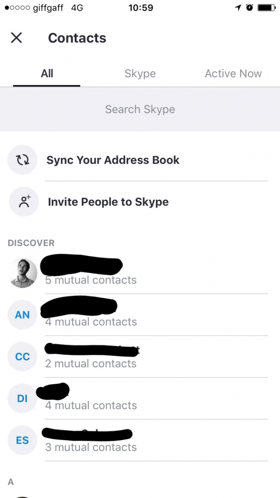 discover people in your contacts list 