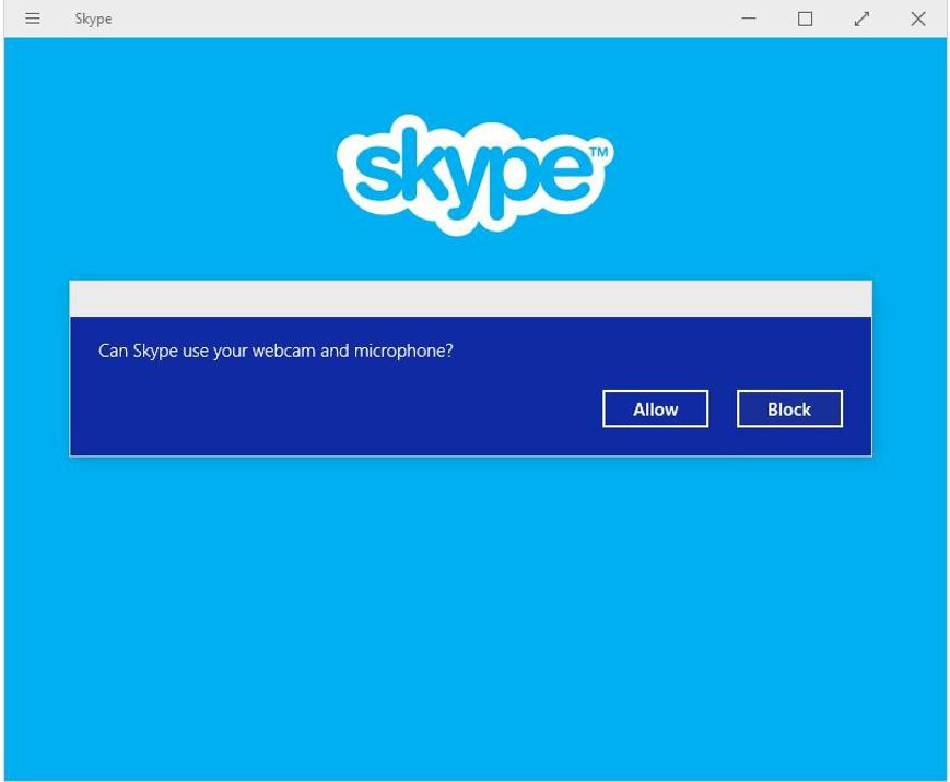 Allow Skype to have access to your microphone