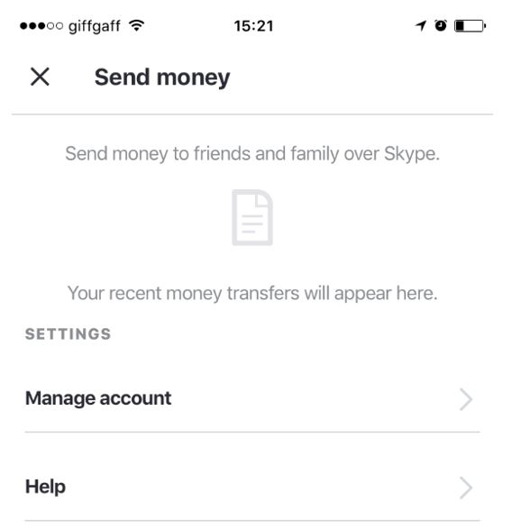 send money through Skype 