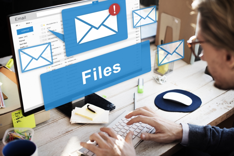 File and email alerts on a screen