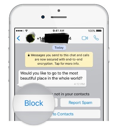blocking on iPhone
