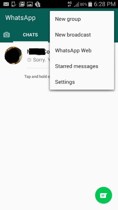 create a new group on whatsapp by clicking new group