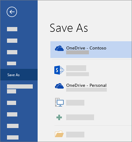 Screenshot showing MS Word Save As options