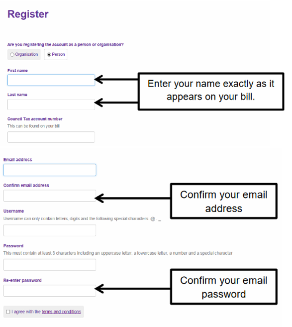 Register form 